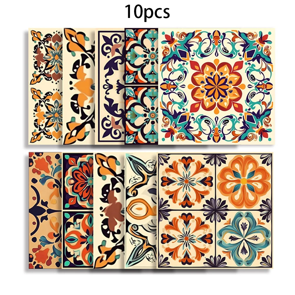 Home Renovation As Shown Retro Tile Stickers Quick Kitchen Makeover Stickers Easy Installation Resilient Design