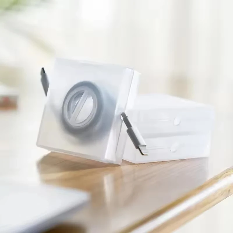 Rotatable Cable Winder Box Transparent Cord Organizer Portable USB Charger Wire Storage Protector Phone Holder Desk Organizer
