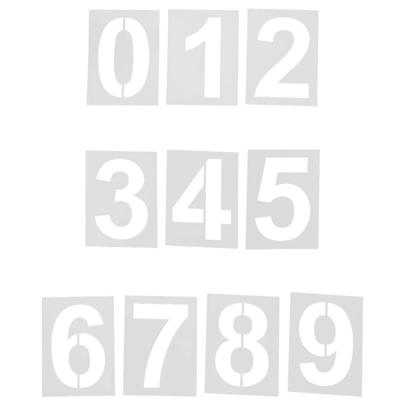 

10Pcs Large Number Stencils Reusable Templates for Painting Graffiti Number Address Mailbox Painting