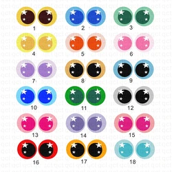 20PCS/10 Pair Doll Glass Eye Round Dragon Doll Cat Eyes In Pairs Glass Flatback Cabochons Decoration Keychain DIY Accessories