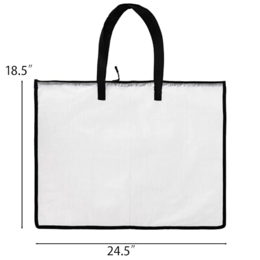 5 упаковок 19x25 художественных портфолио, большая прозрачная папка-портфолио для художественных работ, водонепроницаемые сумки для хранения плакатов с ручками для рисования