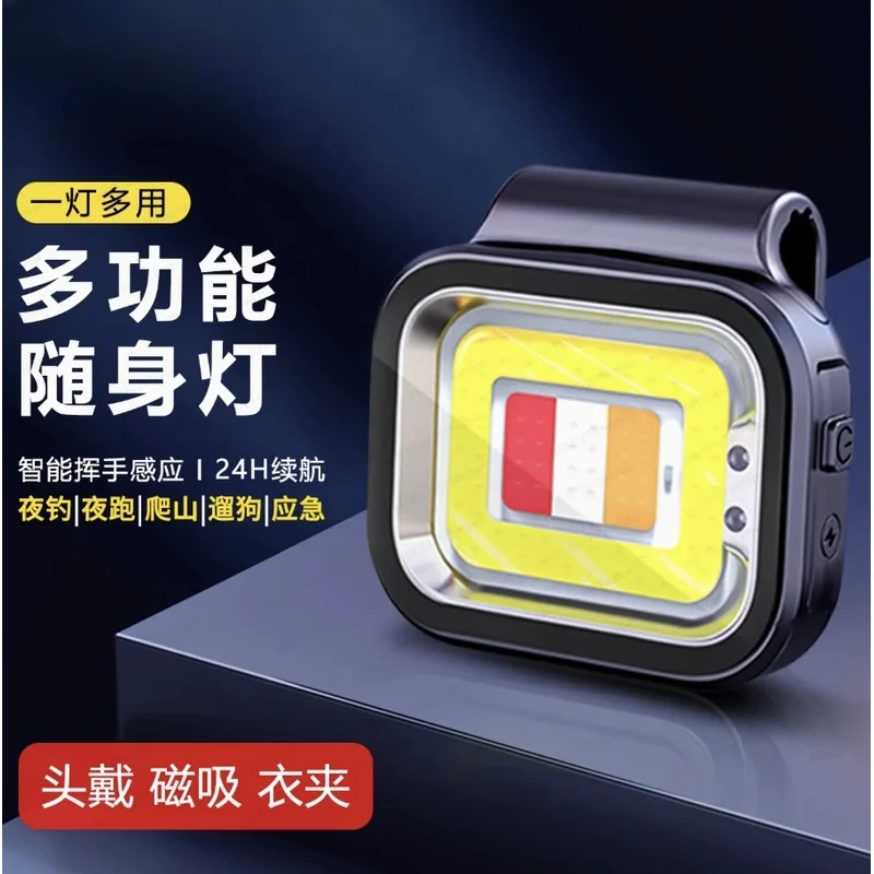 

Магнитный мини-фонарь на голову, портативный, сверхъяркий, для ночного освещения, для активного отдыха, с зарядкой, для рыбалки, водонепроницаемый