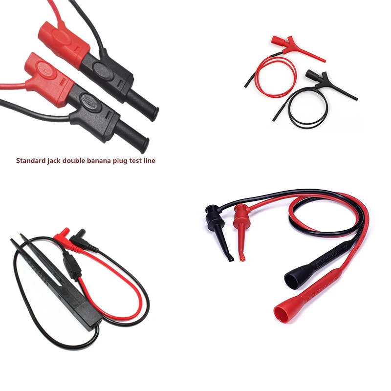 Multimeter Test Leads Cable Probe Proof Tip Cable Set Test Lead Kit Alligator Clip Test Hook Multimeter Leads Kit Back Probe