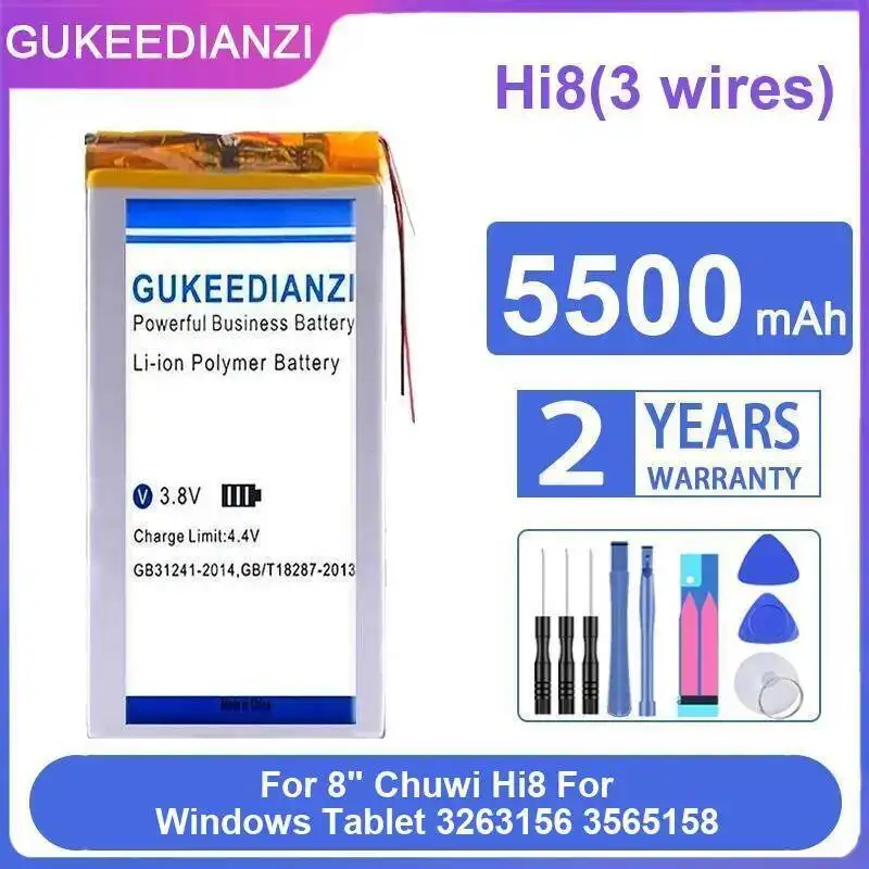 Надежная мощность 5500 мАч для Chuwi HI 8 Windows 3263156 3565158 Tablet Hi8 3 провода Высокоэффективный аккумулятор