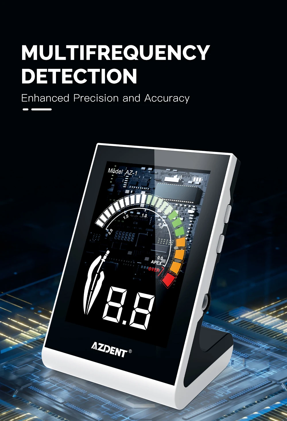 AZDENT Komplettset Dentaler Endomotor 16:1 Kabelloser Apex-Locator Wurzelkanal-Apex-Lokalisierung Parodontales Messgerät – Detail 5