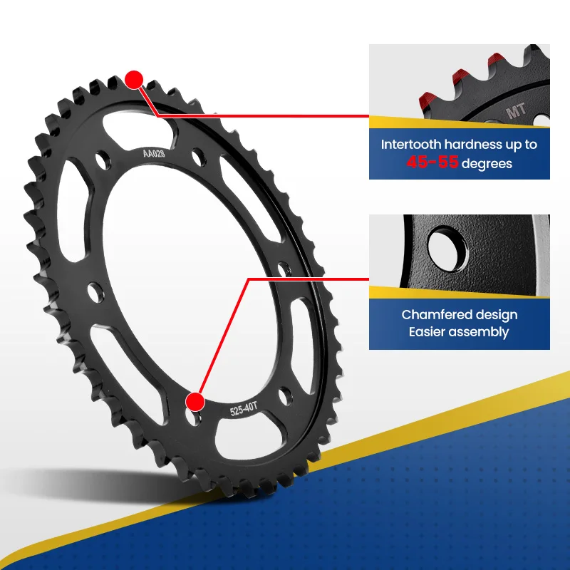 

525Chain 40 T 42T 45 Teeth Motorcycle Sprocket Wheel For HONDA CBR1000 S CBR900 RR CBR929 RR CBR954 CBR600 600CC 1000CC 525-45T