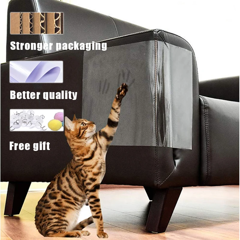 Cat Scratcher Post Deterrent Double Anti-scratch Tape Cat Couch Furniture Protector Cat Scratch Guards Sofa Protection