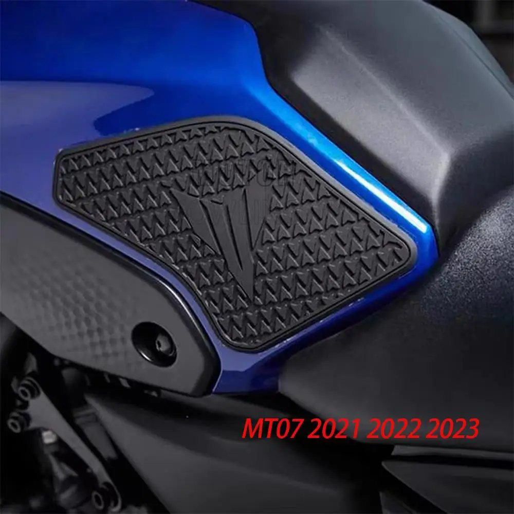 2023 2022 MT07 Motorcycle Fuel Tank Cushion Knee Pad Fuel Tank Pads Side Sticker Protector For Yamaha  MT 07 MT-07mt07 2021-2023