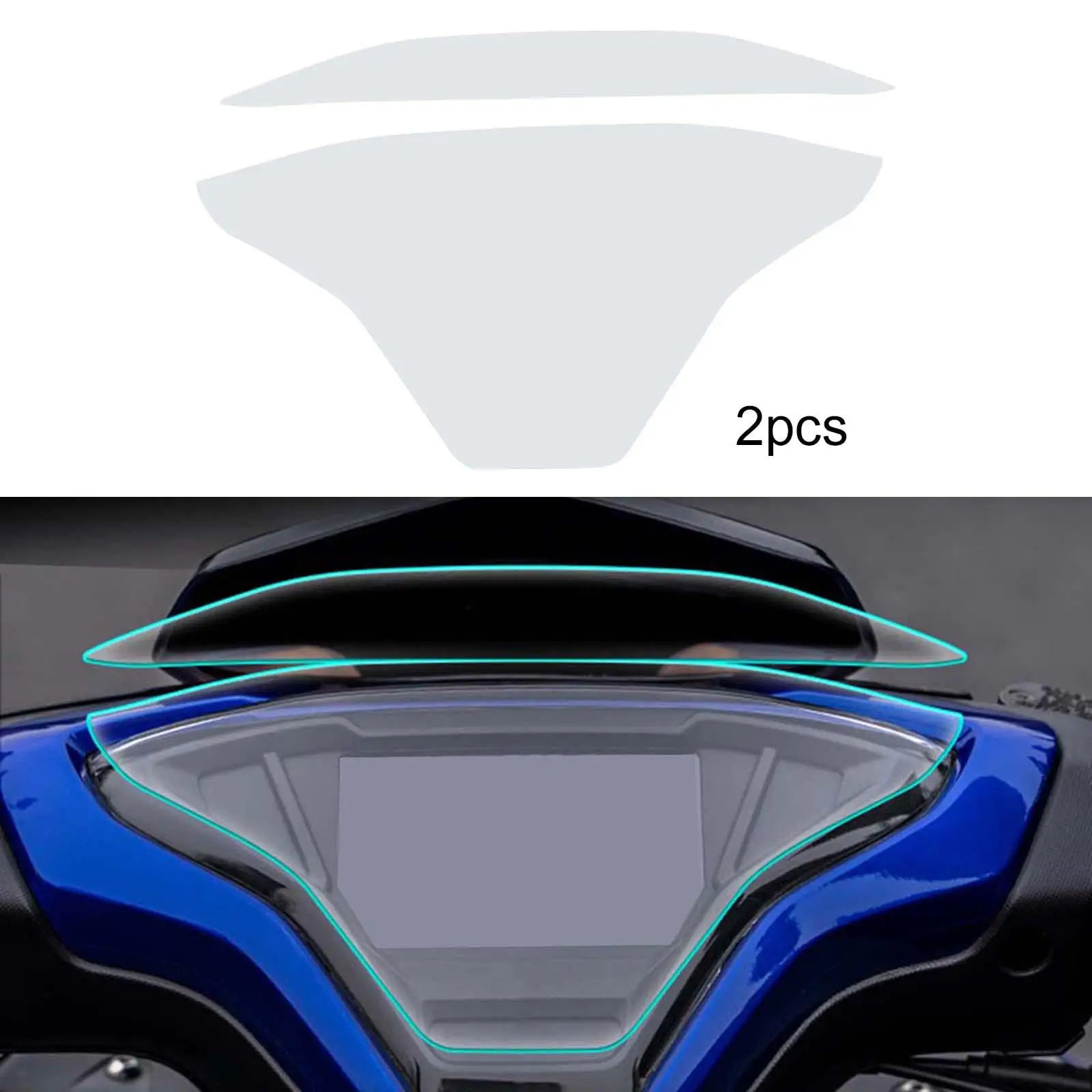 Clear 2 Count Cluster Screen Film Protector Fits for Yamaha Nvx 155 Aerox155 2021 Dashboard Instrument Parts Premium Spare Parts