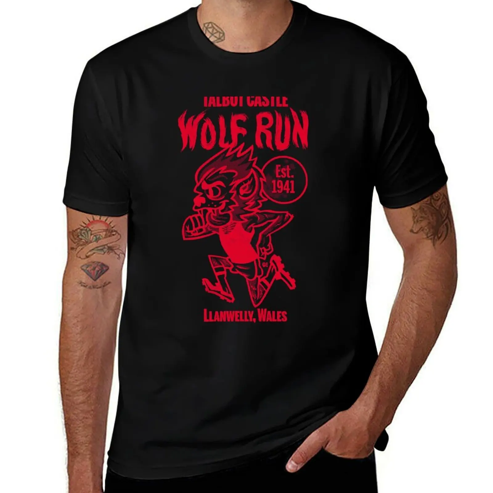 

wolf run T-Shirt tops new edition Luxury man mens funny t shirts