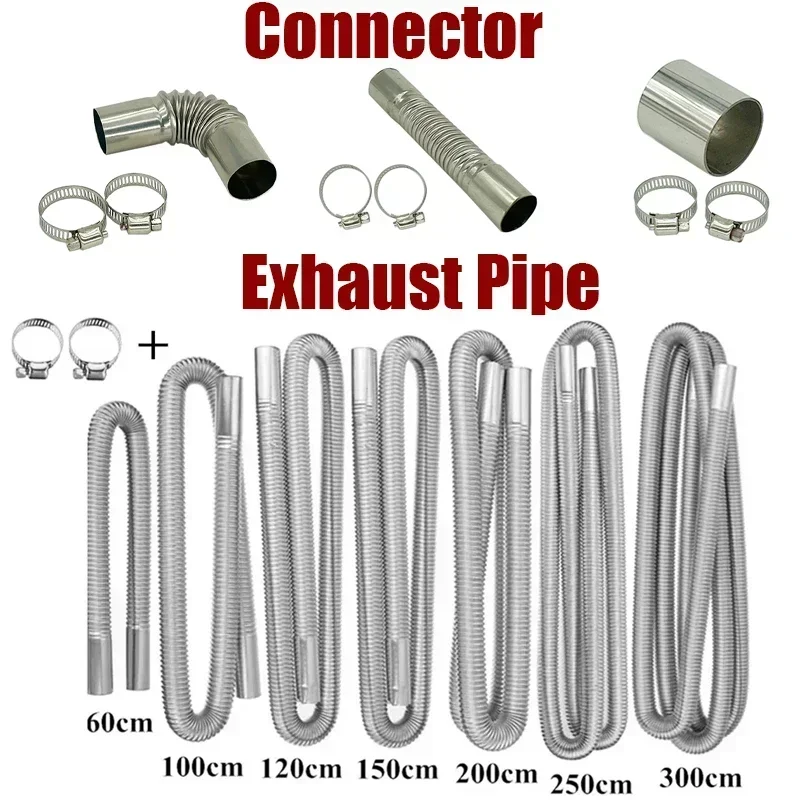Car Diesel Parking Heater 180cm Pipe + 24mm Exhaust Silencer + 25mm Air Filter Kit For Air Diesel Heater For Webasto Eberspacher