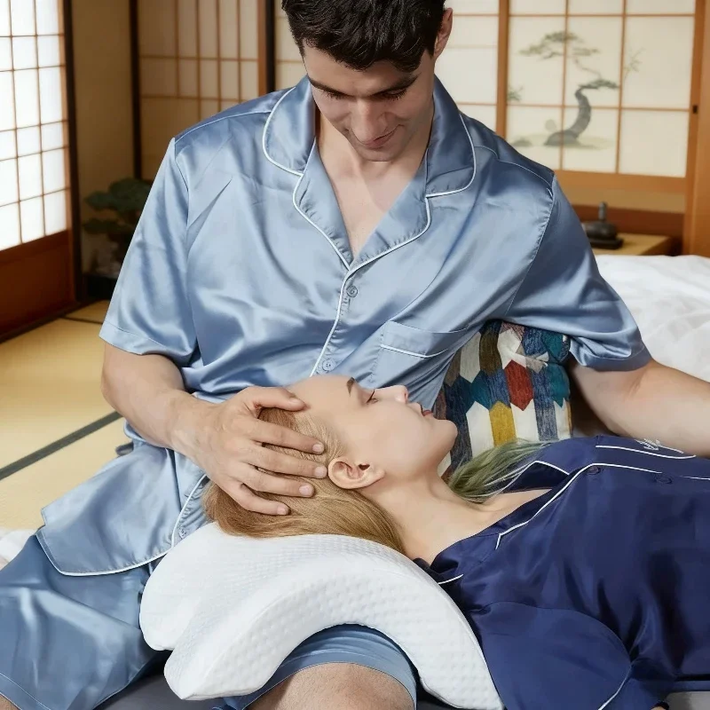 وسادة منحنية على شكل حرف U للنوم، وسادة يد من إسفنج ميموري، منتجات مجوفة، وسادة للرقبة، نوم جانبي للسفر، هدية عيد الميلاد #4