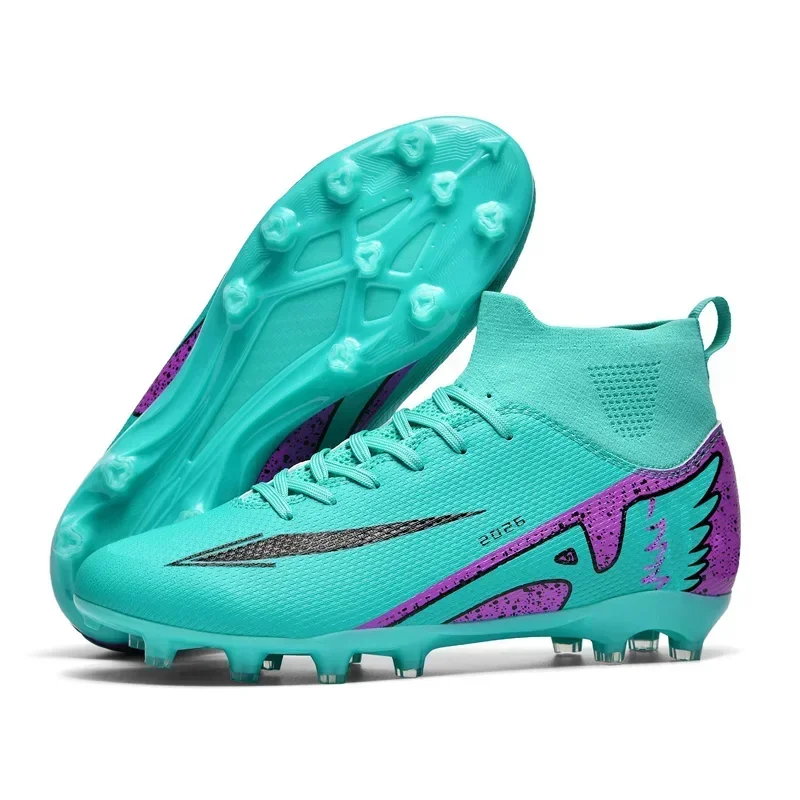 Neue Herren-Fußballschuhe Outdoor-Sportschuhe Ultraleicht Hochwertige High-Ankle Indoor-Fußballstiefel Rutschfest Futsal Rutschfest – Detail 17