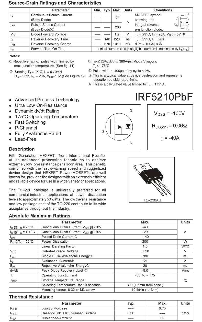 5 Stück IRF3205PBF IRF3205 TO-220 IRF3710 IRF3808 IRF4905 IRF5210 IRF5305 IRF8010 IRF3708 IRF1404 IRF1405 IRF1407 IRF2804 IRF2807 – Detail 7