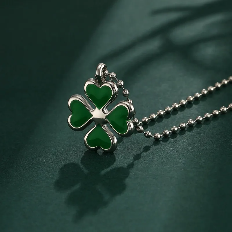 Anime Tokyo Revengers Hinata Tachibana Cosplay 925 Sterling Silver Clover Necklace Daily Wear High Quality Fans Gift Jewelry