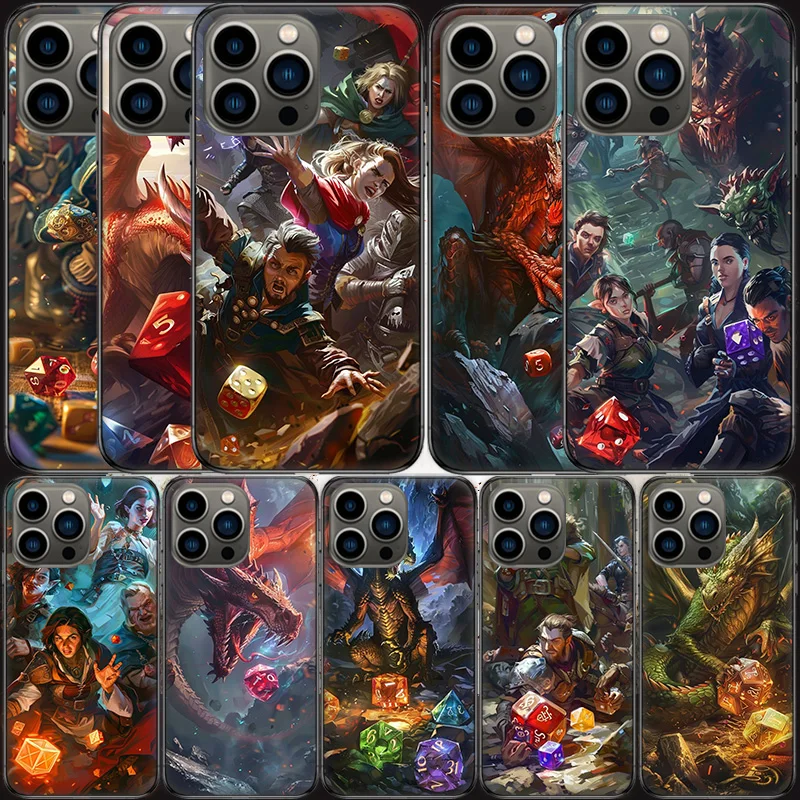 Чехол для телефона Game D-Dungeons D-Dragons D-DND для Apple Iphone 16 15 Plus 13 12 Mini 16E 11 14 Pro Max X XS XR 8 7 SE 2020 Cover Sh Чехол для телефона Game D-Dungeons D-Dragons D-DND для Apple Iphone 16 15 Plus 13 12 Mini 16E 11 14 Pro Max X XS XR 8 7 SE 2020 Cover Sh