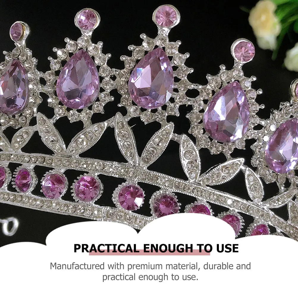 

Bridal Tiara Wedding Crown Headdress Rhinestone Girl Princess Banquet Decor Elegant Design Special Occasion Hair