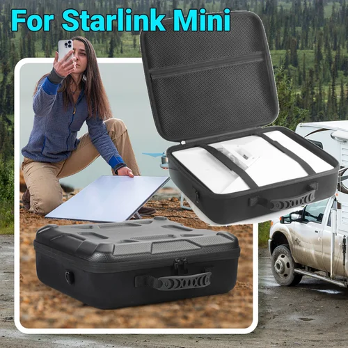 Para Starlink Mini funda protectora ultraligera resistente al desgaste bolso de hombro a prueba de golpes bolsa de almacenamiento protectora bolso de almacenamiento de cable de alimentación
