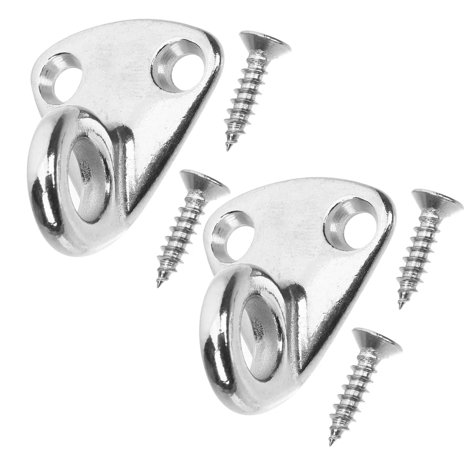 

2 Pcs Metal Hook Clothes Fiberglass 316 Stainless Steel Key Boat Bumper Clip