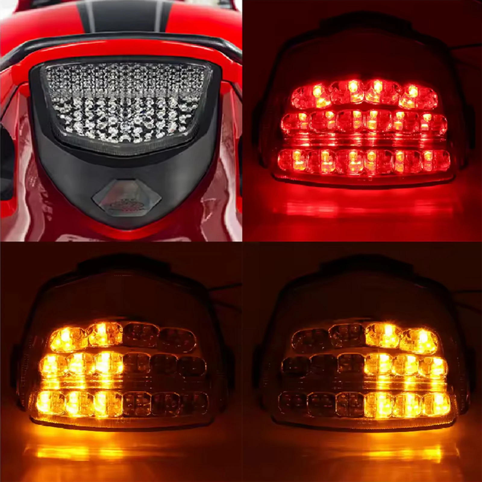 Motorcycle LED Turn Signal Tail Light for CBR1000RR 1000RR 2008-2016 Motor Rear Brake Taillight Stop Lamps Integrated Tail Light