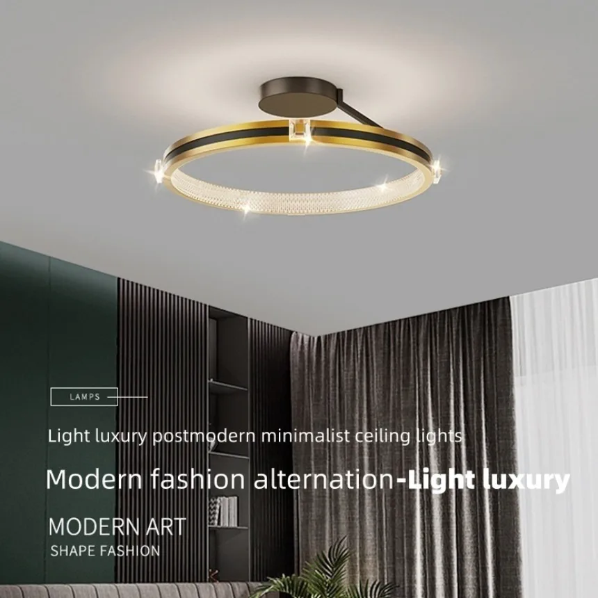 Ronde Led Plafondlamp Moderne Luxe Kristallen Binnenverlichting Slaapkamer Woonkamer Studeerkamer Balkon Decoratie Verlichtingsarmaturen