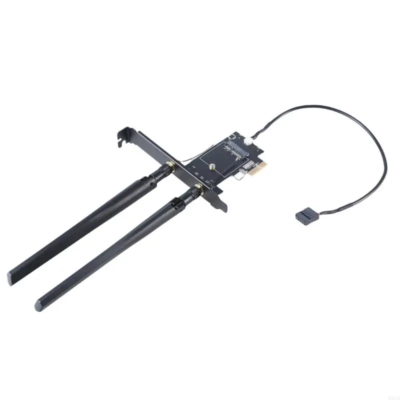 Q84A M.2 Conversor cartão para adaptador PCIE com dissipador calor e antena dupla para 7260 8265 9260