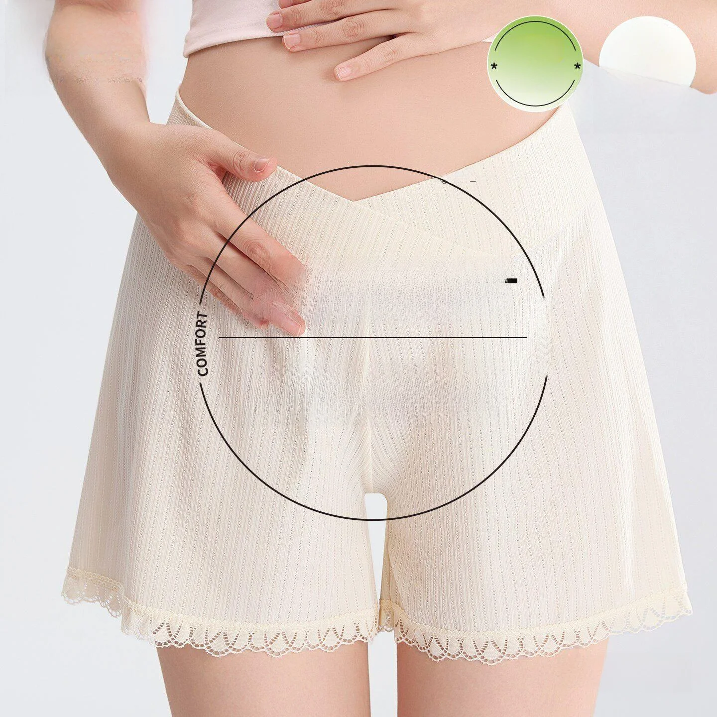Pregnant Women Safety Pants Low Waist Belly Support Ice Silk Seamless Underwear Early to Late Pregnancy Essential Briefs