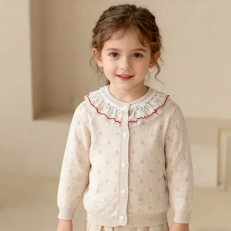 2025 New Autumn Toddler Baby Girl Knitting Cardigan Long Sleeve Coat Newborn Baby Girls Sweater Coat 0-3Yrs Children Clothes