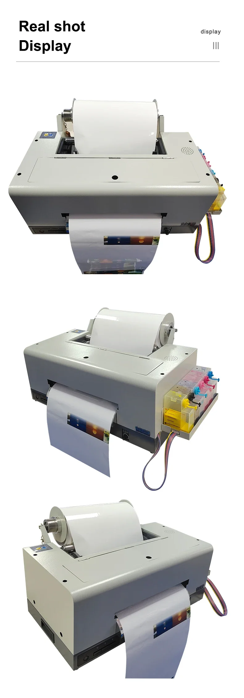 Folha A3 Digital Roll to Roll 6 Color Lel Impressora para adesivo de código de barras jato de tinta