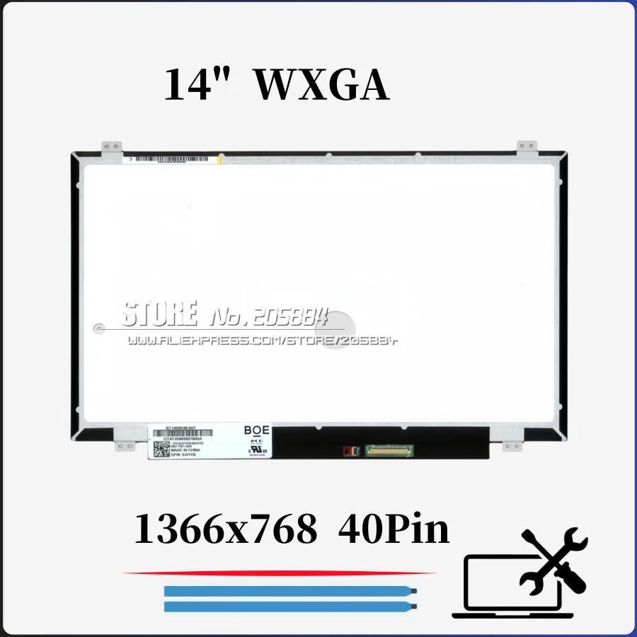 

14,0 "HD тонкий для Lenovo/ThinkPad E420 T420 T420I T430U L430, компоненты экрана/дисплея ноутбука