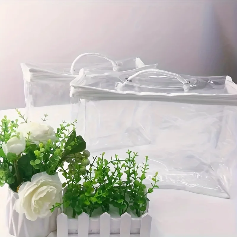 1/2pcs PVC transparent bag PVC home textile household four-piece bag PVC storage bag transparent curtain bag