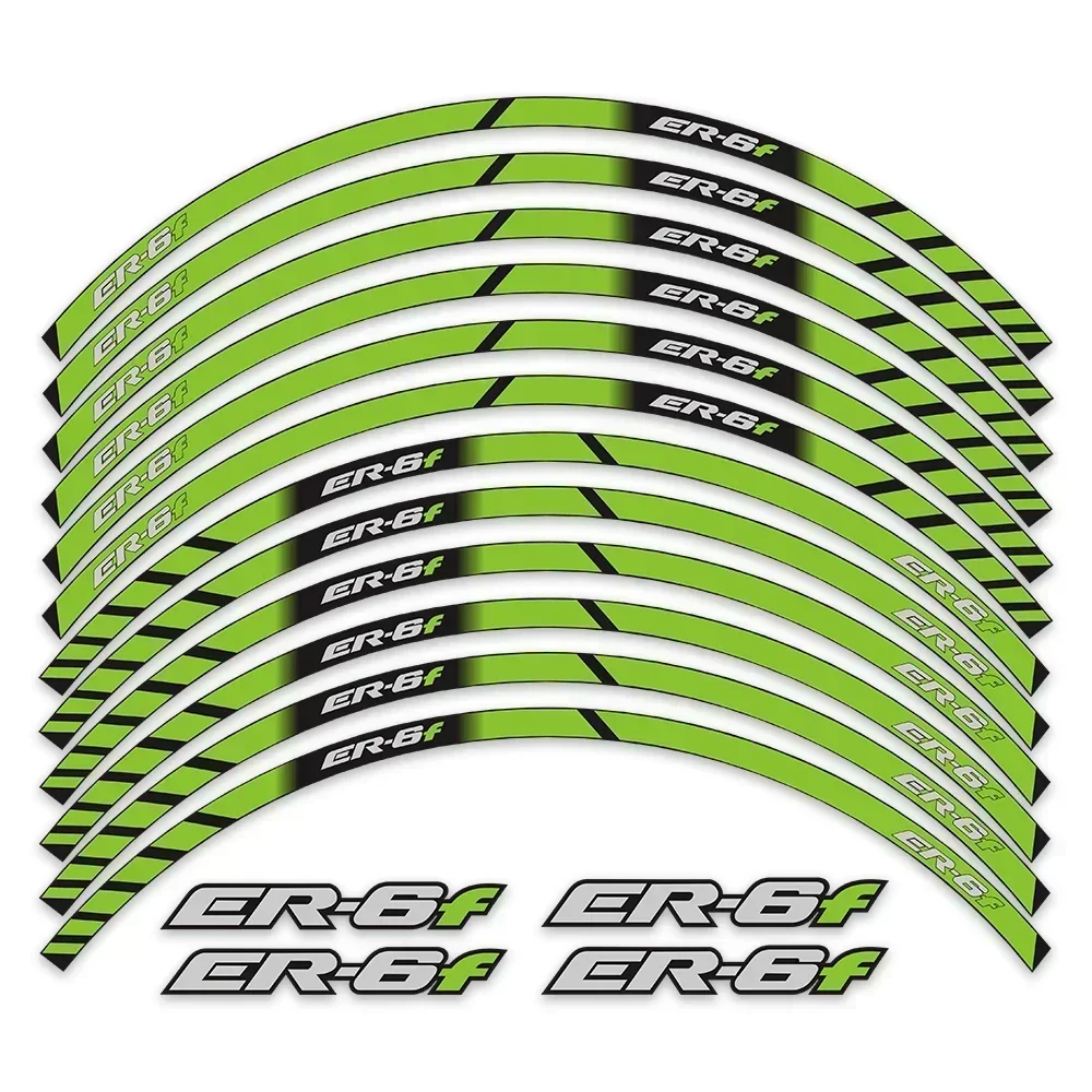 For Kawasaki  ER-6F ER6F ER 6F Motorcycle Parts Contour Wheel Decoration Decal Sticker - 5 Motor