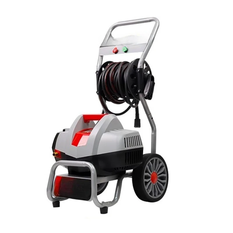 

High-power automatic adjustable pressure high-pressure car washing machine, car washing equipment with pipe reel