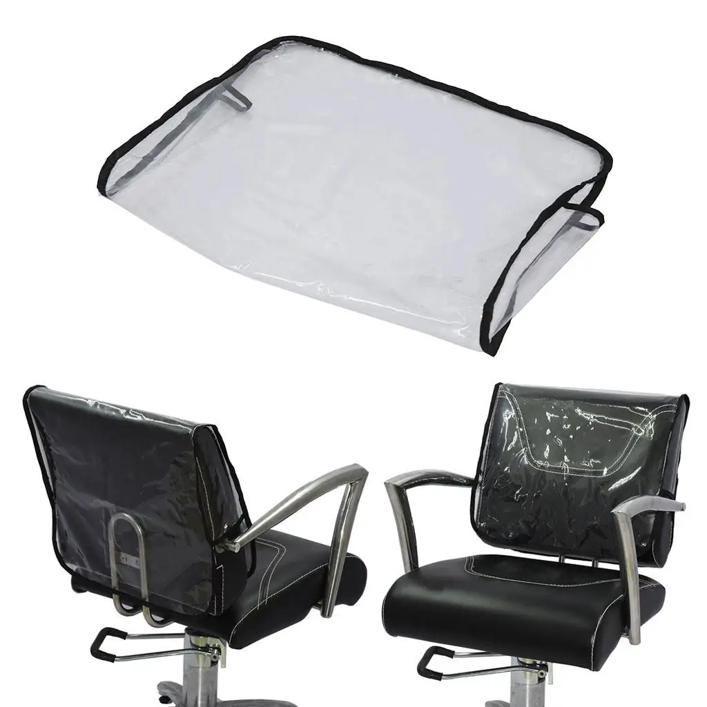 PRO Barber Beauty Salon Chair Protective Cover Vinyl Square, Back Cover of Salon Chair, Clear, Waterproof