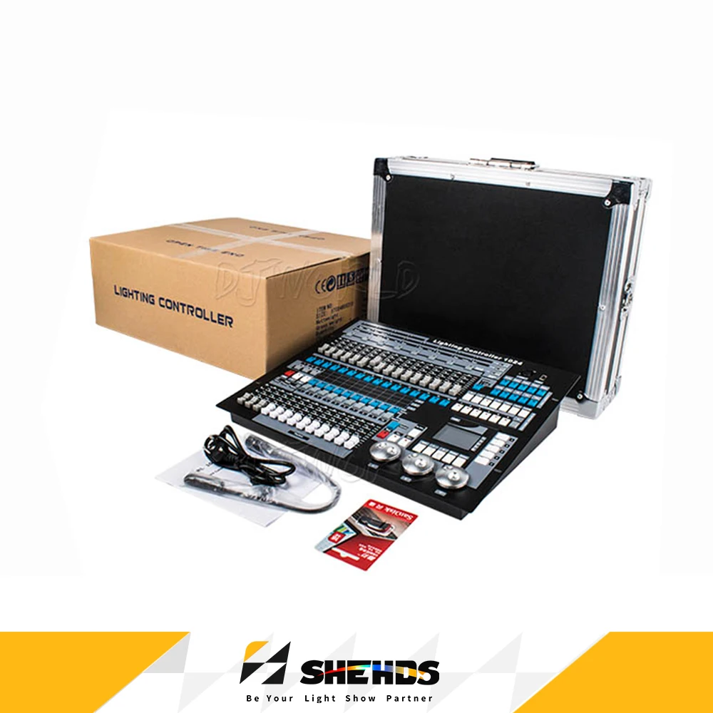 

SHEHDS 1024 Console DMX Controller For Par Lighting Moving Head Light International Standard DJ Disco With Software Editor SSL2
