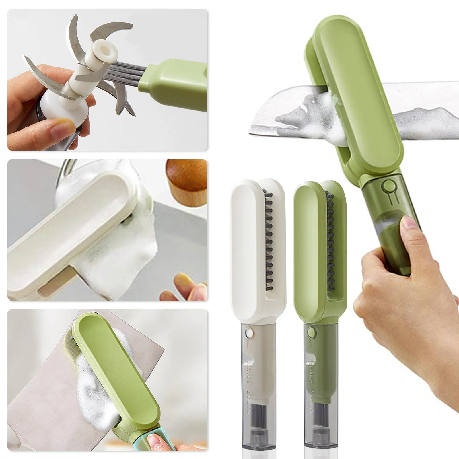 Kitchen Tableware Brush Cleaning Brush Descaling Knife Cleaner Strong Decontamination Brushes Knife Spoon Fast Cleaning