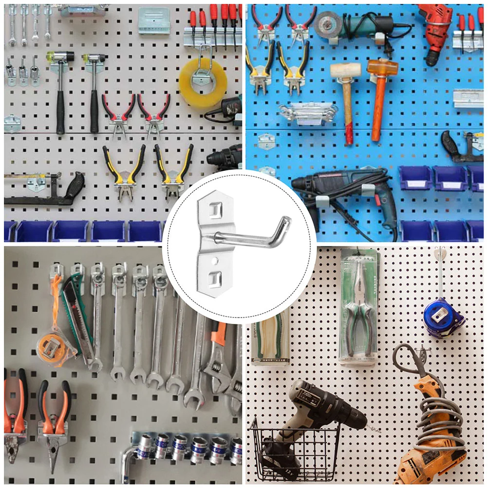 12 pcs Pegboard Hooks Wall Pegboard Storage Hooks Metal Pegboard Hanging Hooks for Peg Board