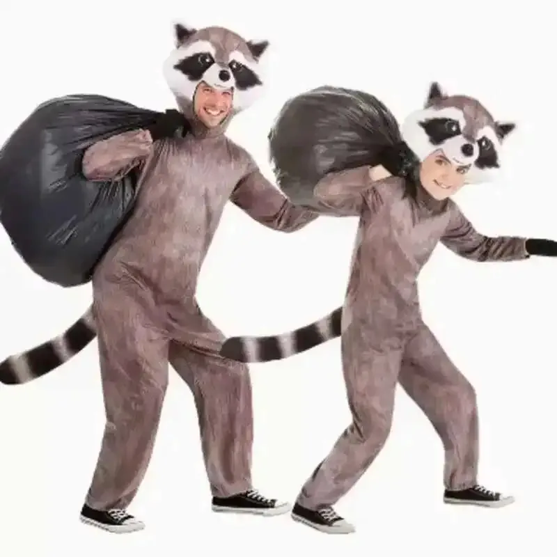 

Хэллоуин день сценическое представление взрослый детский остров животное милый медведь енот играет косплей костюм mb.3