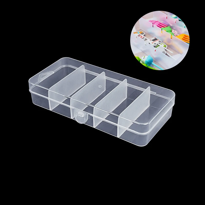 Transparent Plastic Storage Organizer Box Container For Rings Earrings Small Trinkets Desktop Showcase Display Case Holder