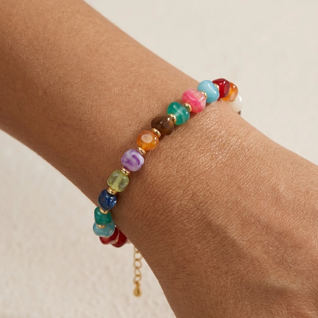 1-braccialetto-a-catena-geometrico-bohemien-con-perline-colorate-in-rame-chiusura-a-moschettone-regolabile-per-donna