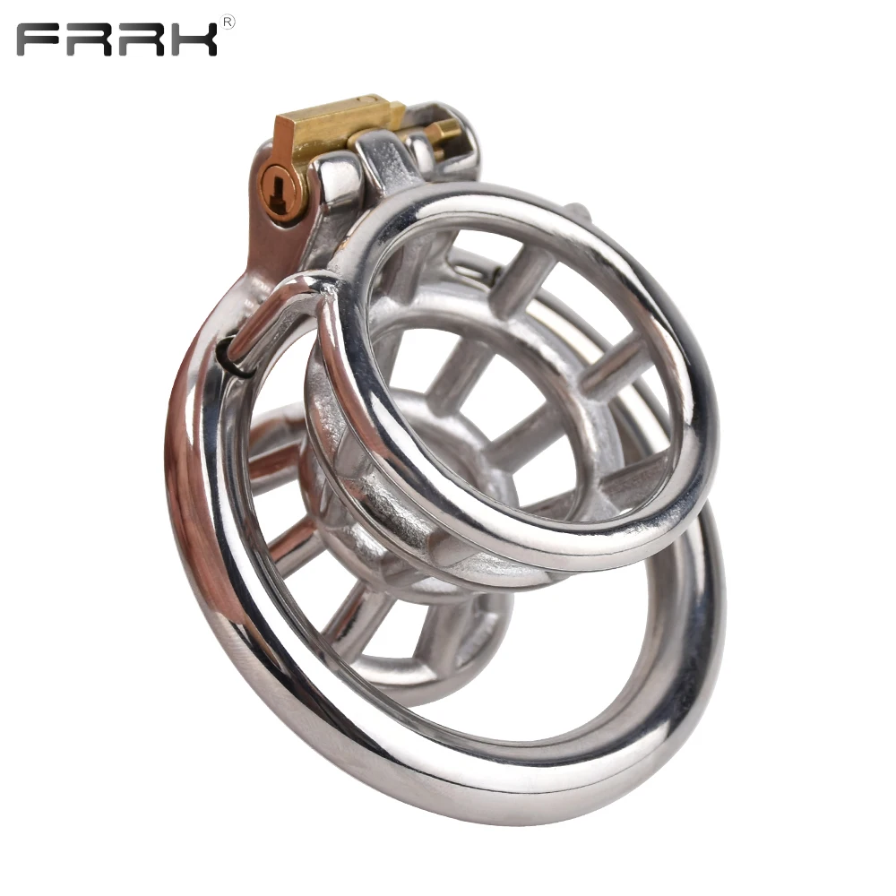 

FRRK Girdle Design Metal Chastity Cage for Men Stainless Steel Small Male Cock Stealth Lock Device Adults Toys BDSM Shop