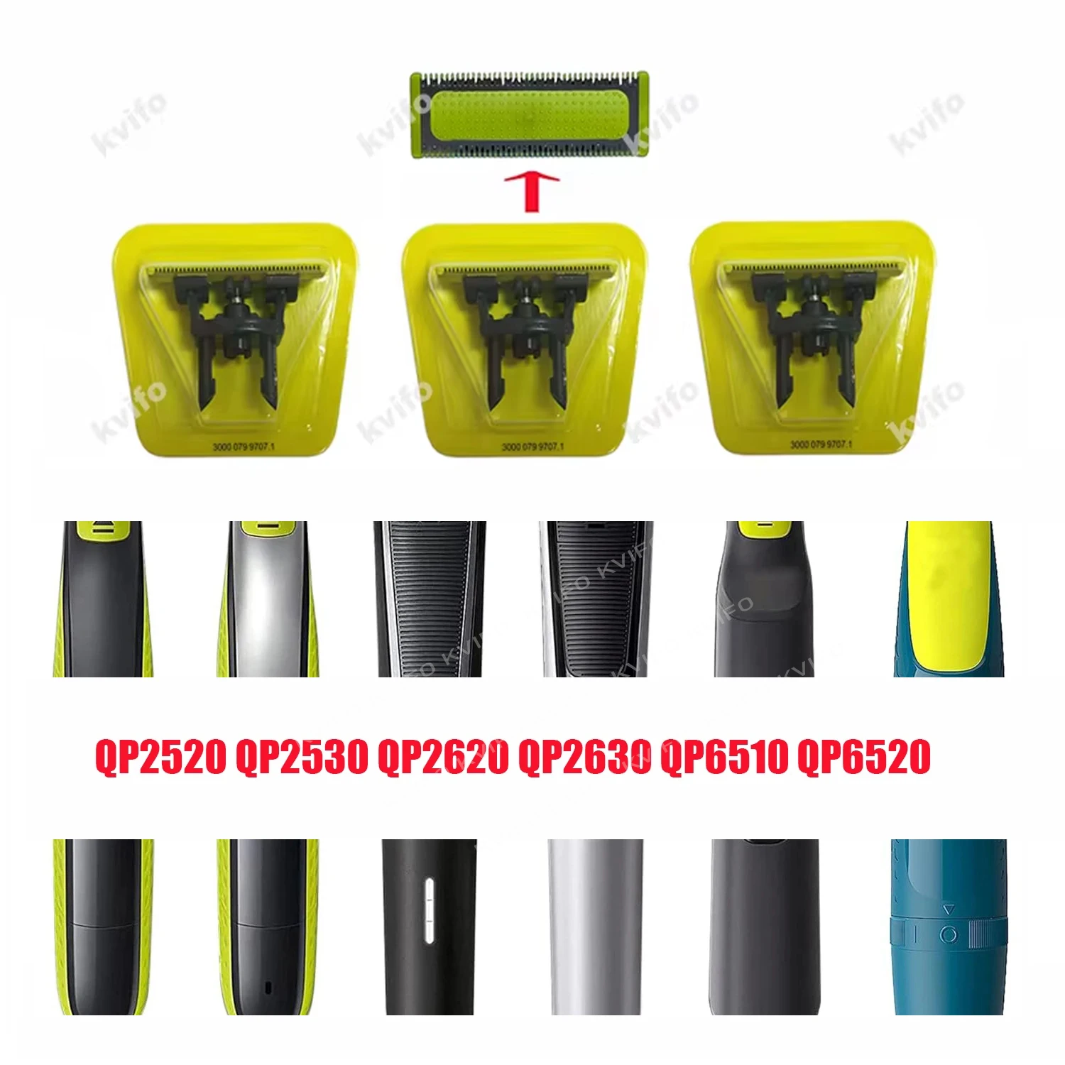 KVIFO Comb Hair Trimmer for One blade Replacement Blade Beard Shaver Head Trimmer QP2520 QP2530 QP2630 QP6510 QP6520 QP2523