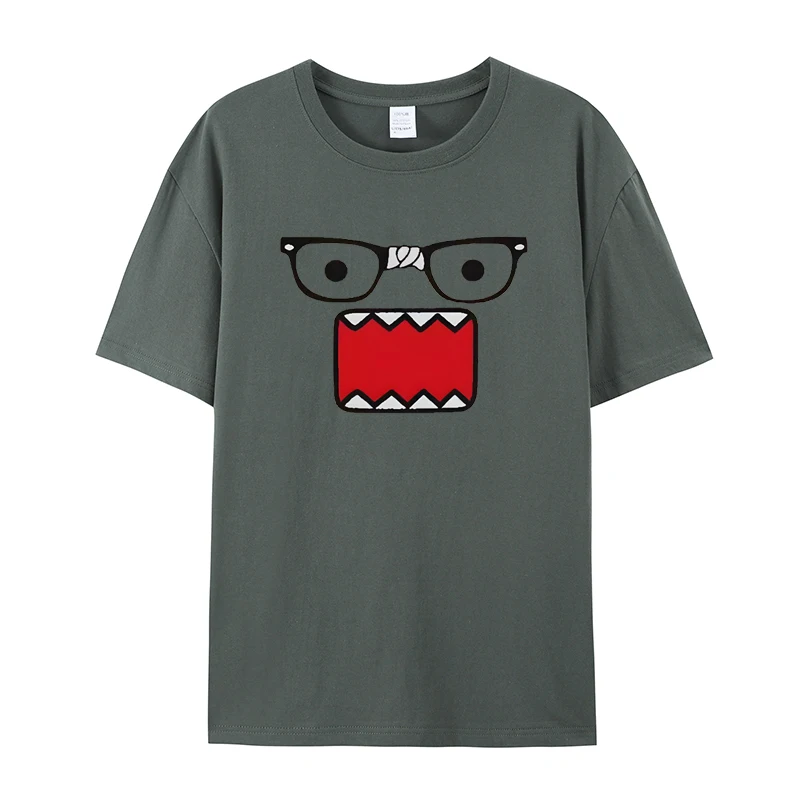 

Kawaii Domo Kun Doll Face T Shirts Men's Cotton Crazy T-Shirts Crew Neck Tee Shirt Short Sleeve Oversized Tops Couple Clothing