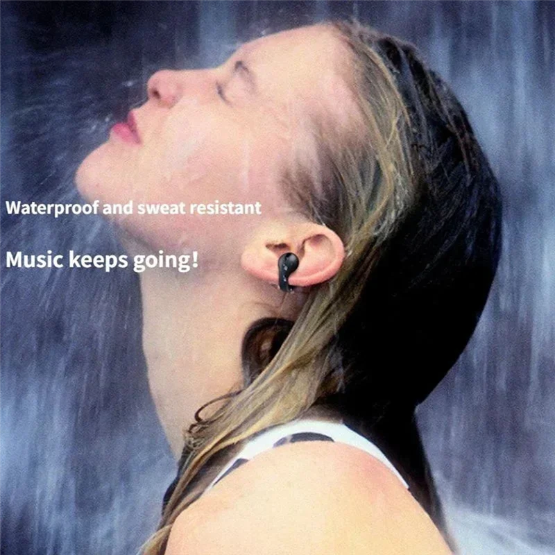 

Bluetooth 5.3 Wireless Bone Conduction Headphones Clip Ear Music Noise Canceling Headset HD Call Sports Gaming Earphone