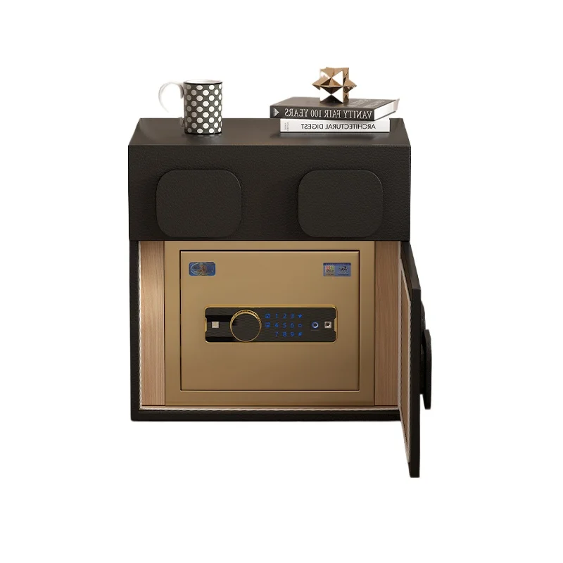 

Скрытая прикроватная тумбочка из цельного дерева, безопасная встроенная бытовая противоугонная прикроватная тумбочка для небольшой спальни, новая