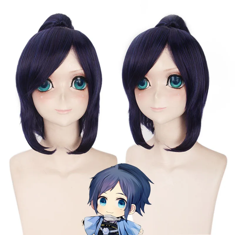 Synthetic Cosplay Wig Inspired By Touken Characters Yamatonori-An S Fox Maru Kuru Maru Add Kiyoka S Mikazuki Costume Party