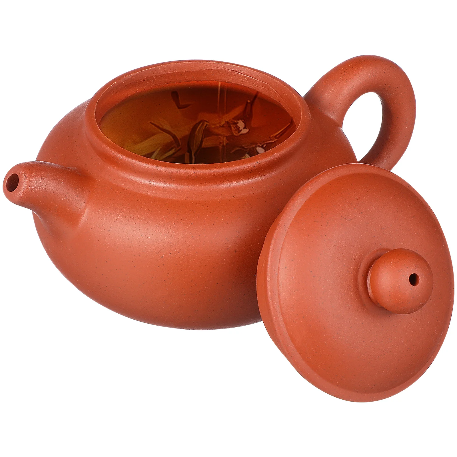 

Portable Purple Clay Teapot Ergonomic Handle Retro Style for Tea Making Daily Home Use Chinese Style Pot