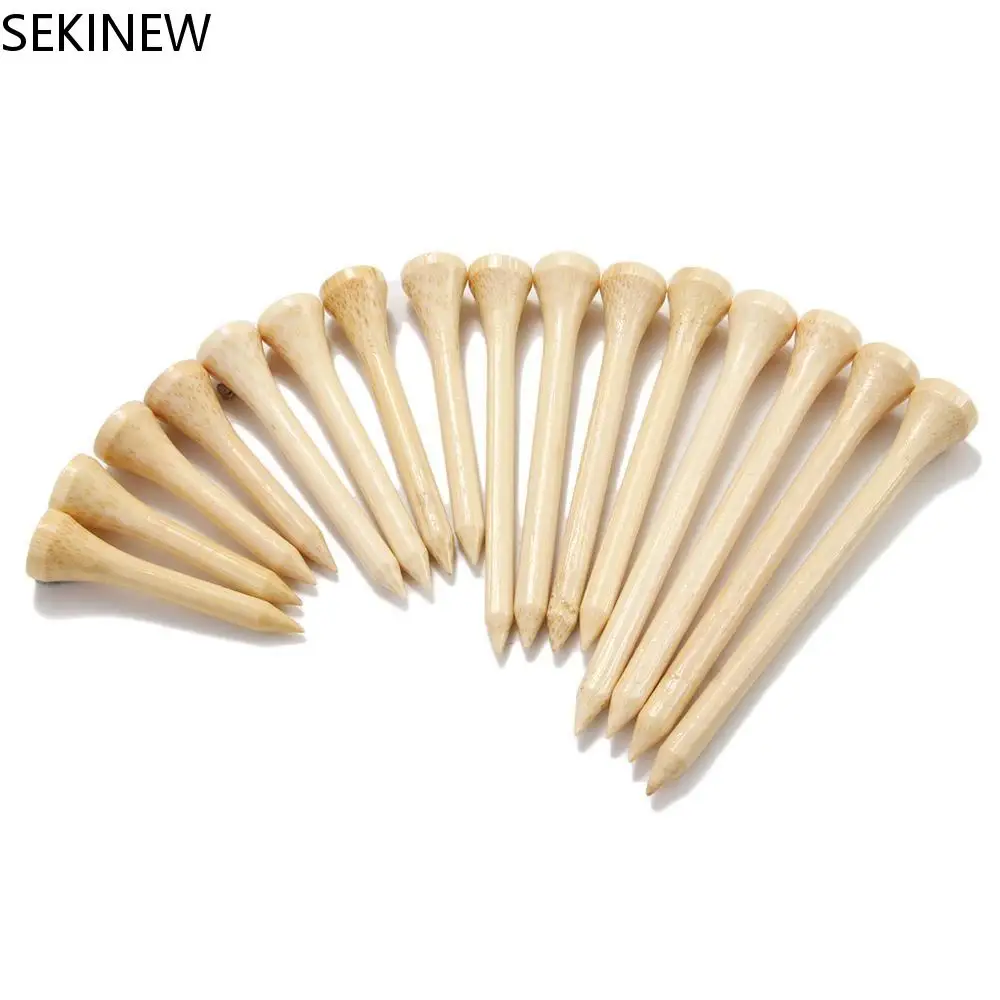 

Unbreakable 100Pcs 83mm 70mm 4 Size Bamboo Tee Golf Accessories Golf Training Golf Tees