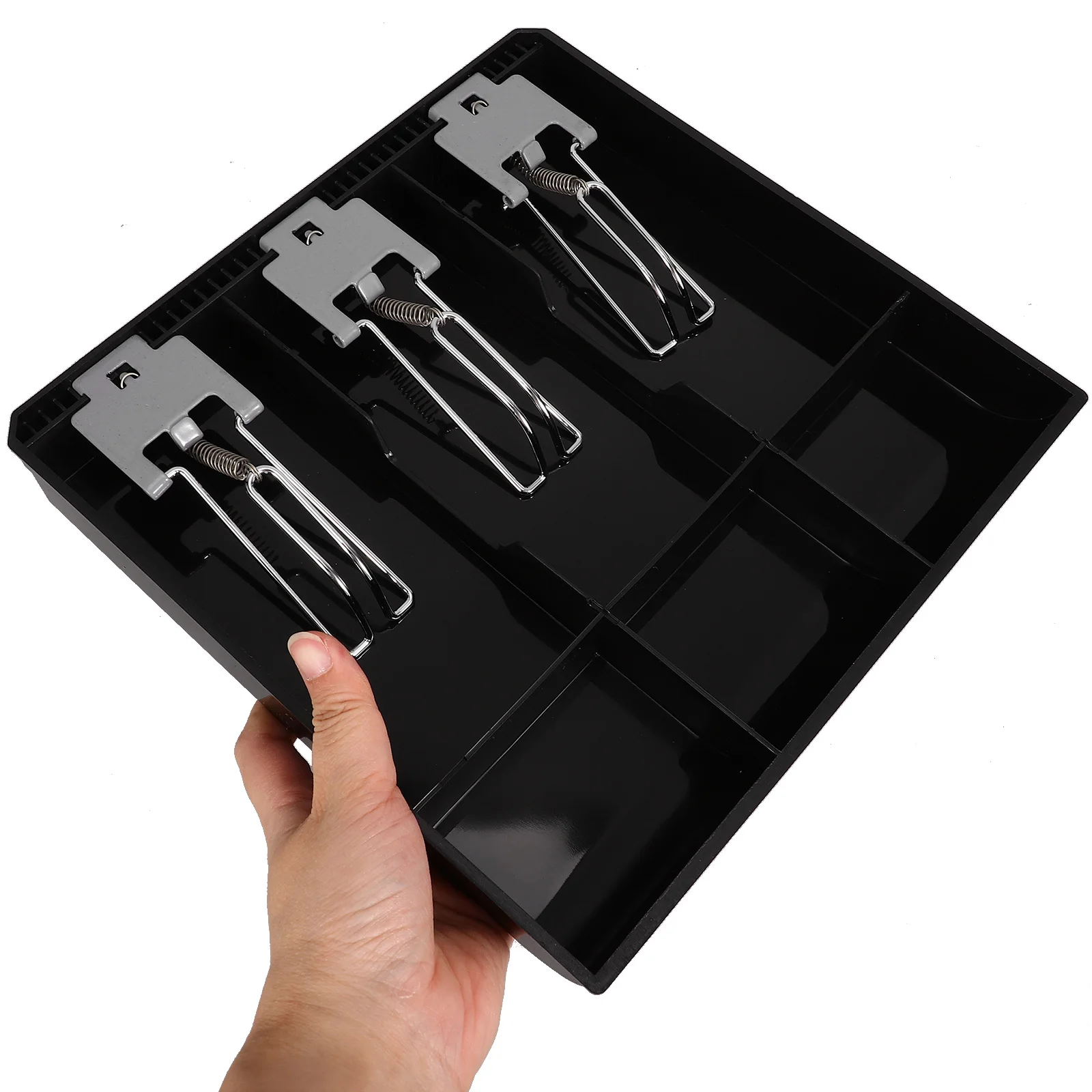

Three-pack Cash Register Box Money Drawer for Clip Tray Insert Iron Small Businesses