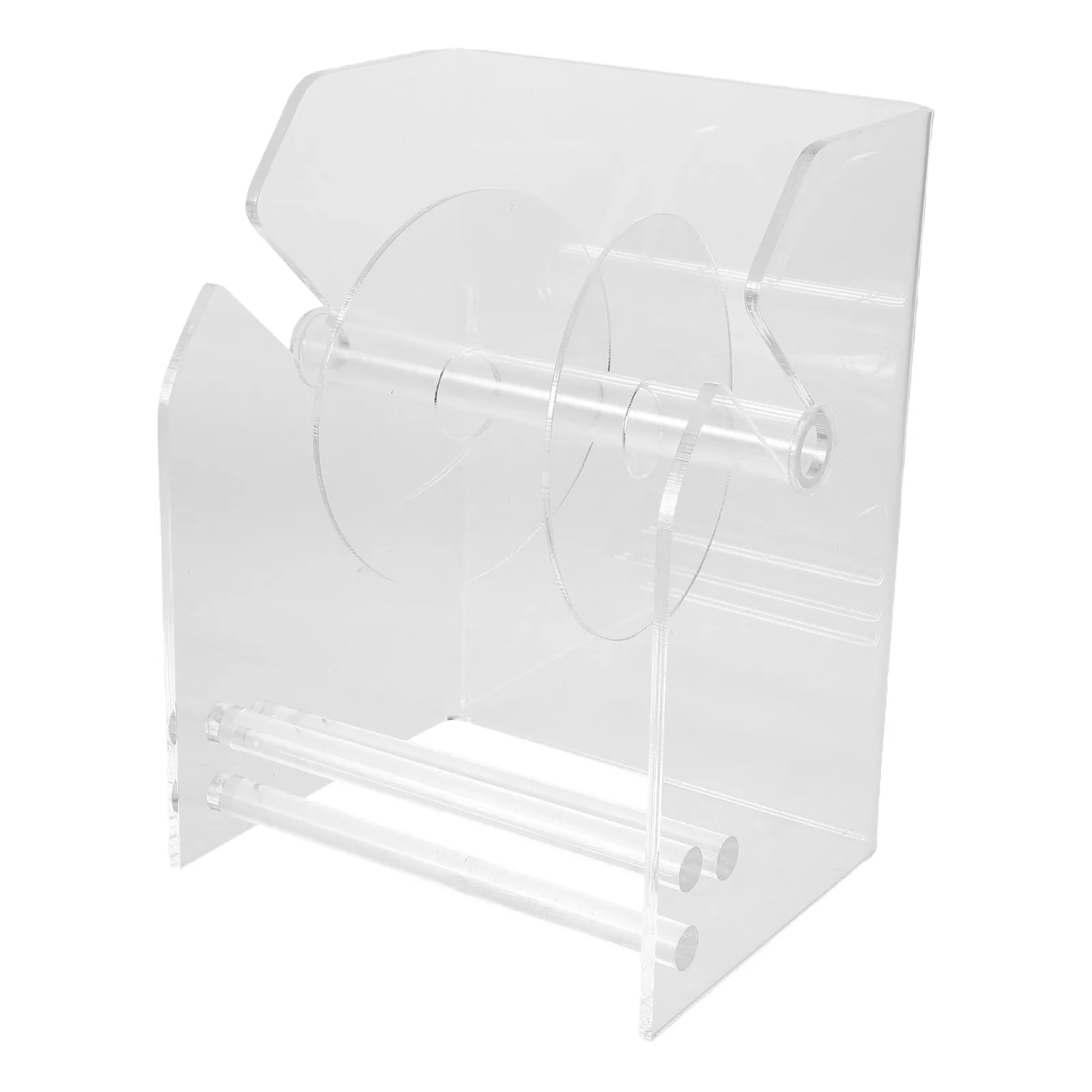 

Label Dispenser Acrylic Stand 3 Slot Adjustable Sticker Roll Organizer Office Desktop Label Holder Adhesive Dispenser